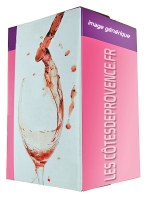 Vente en ligne au meilleur prix de vins IGP Méditerranée Bib 3 litres  Château Roubine Hippy rosé